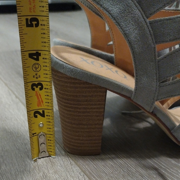 XOXO Balta Gray Strappy Heels - Picture 9 of 17